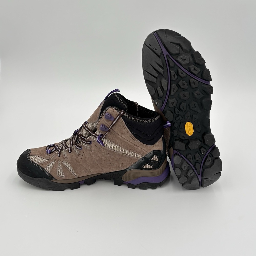 NIB Merrell Capra Mid Waterproof Hiking Boots Women's 10 Taupe Outdoor GORP NEW!